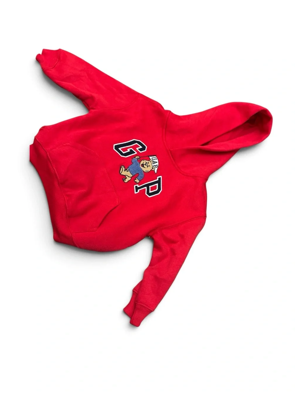NWT babyGap Red Brannan Bear Logo Hoodie Size 3T